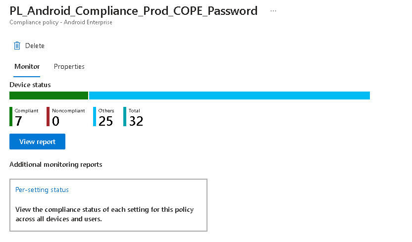 Compliance Report Status